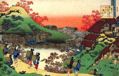 Serie de cien poemas de cien poetas: ""Sarumaru Dayu"" Impresión de Katsushika Hokusai (1760-1849) (escuela ukiyo-e) alrededor de 1830 State Hermitage San Petersburgo Rusia de Katsushika Hokusai