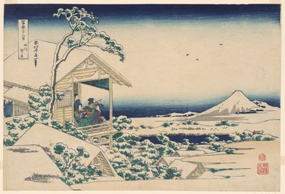 Mañana nevada desde Koishikawa, de la serie "Treinta y seis vistas del monte Fuji" de Katsushika Hokusai