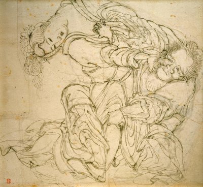 Soko lucha con su esposa de Katsushika Hokusai