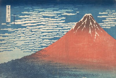 Viento del sur, cielo despejado (Gaifu kaisei), también conocido como Fuji rojo, de la serie de Katsushika Hokusai
