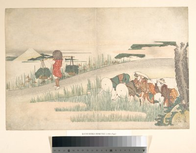 La primavera en los arrozales de Katsushika Hokusai