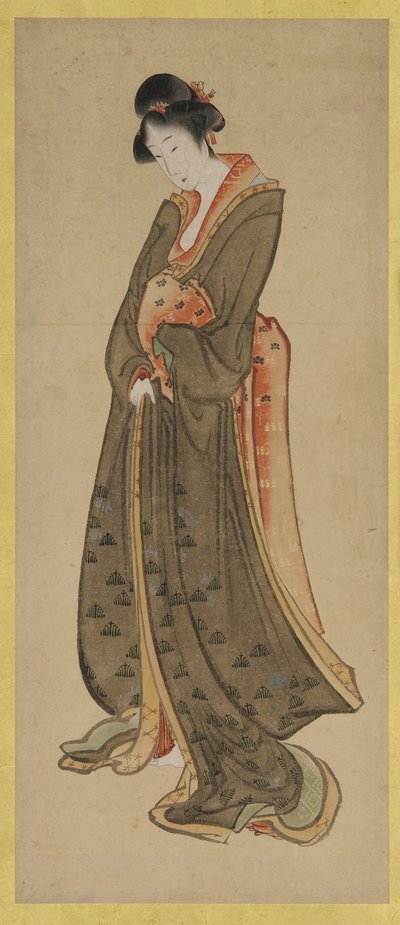 Figura de pie de una chica alta, finales del siglo XVIII-principios del XIX de Katsushika Hokusai