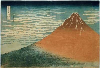Viento del sur y mañana clara de Katsushika Hokusai