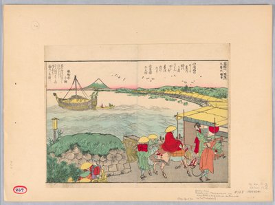 Entrada de Takanawa al Tokaido (Takanawa no chidori) de Katsushika Hokusai