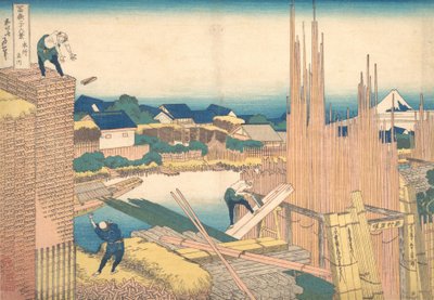 Tatekawa en Honjo, de la serie Treinta y seis vistas del monte Fuji de Katsushika Hokusai