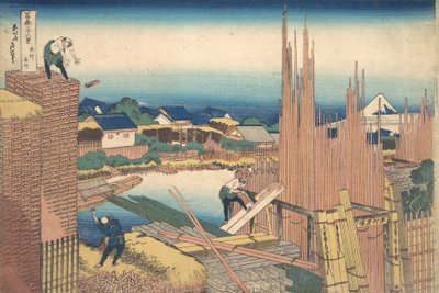 Tatekawa en Honjo, de la serie Treinta y seis vistas del Monte Fuji, ca. 1830-32 de Katsushika Hokusai