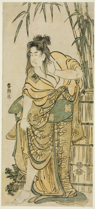 El Actor Ichikawa Komazo como una Mujer con el Cabello Despeinado de Katsushika Hokusai