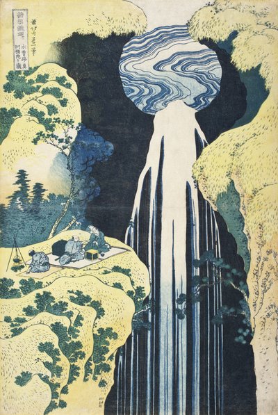 Las cataratas de Amida, en los confines de la carretera de Kisokaidō de Katsushika Hokusai