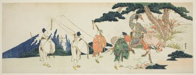 El viaje oriental del célebre poeta Ariwara no Narihira de Katsushika Hokusai