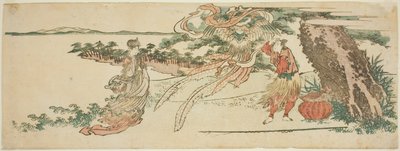 La túnica de plumas (Hagoromo) de Katsushika Hokusai