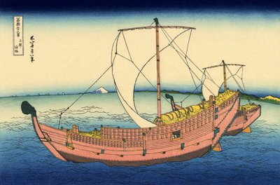 La ruta marítima de Kazusa, c.1830 de Katsushika Hokusai