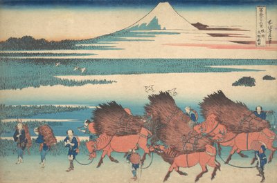 Los nuevos campos en Ono en la provincia de Suruga, de la serie Treinta y seis vistas del monte Fuji, ca. 1830-32 de Katsushika Hokusai