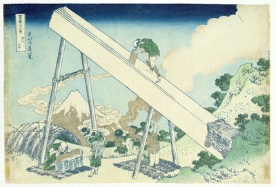 Los aserradores de Katsushika Hokusai