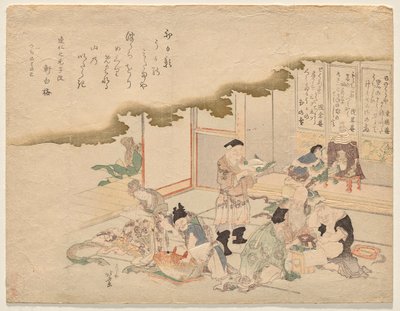 Los Siete Dioses de la Buena Fortuna (shichifuku-jin) celebran el Año Nuevo de Katsushika Hokusai