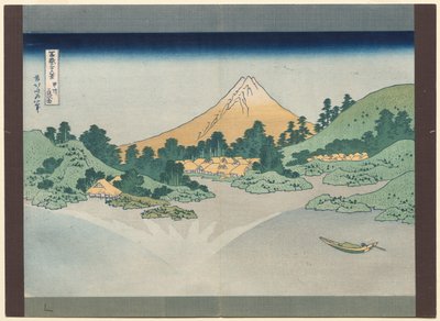 Thirty-Six Views of Mt. Fuji:  The Surface of Lake Misaka in Kai Province de Katsushika Hokusai