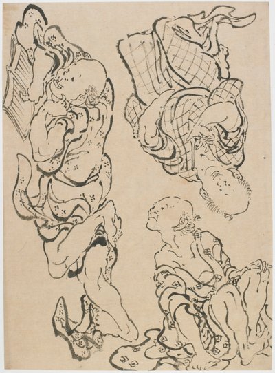 Tres Figuras, finales del siglo XVIII-principios del siglo XIX de Katsushika Hokusai