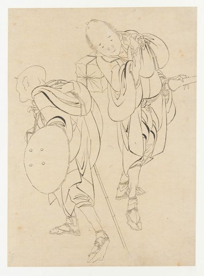 Viajeros, finales del siglo XVIII-principios del siglo XIX de Katsushika Hokusai
