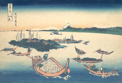 Tsukudajima en la provincia de Musashi, de la serie Treinta y seis vistas, ca. 1830-32 de Katsushika Hokusai