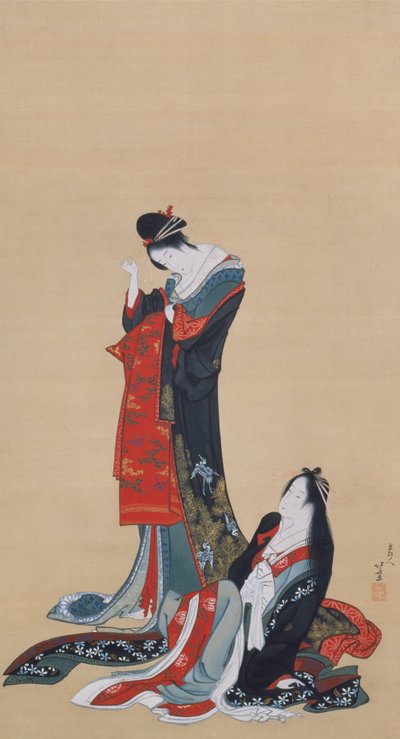 Dos Cortesanas, período Edo, c.1805 de Katsushika Hokusai