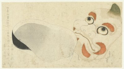dos mascaras de Katsushika Hokusai