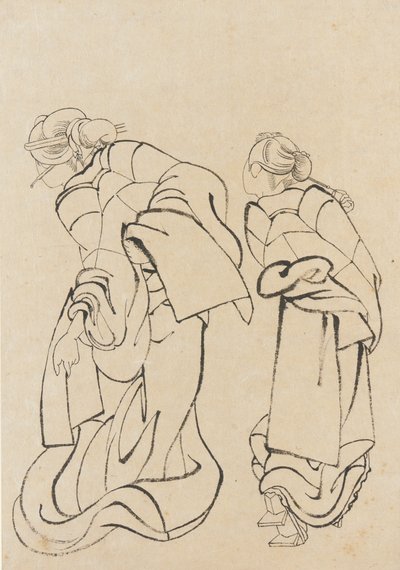Dos mujeres de Katsushika Hokusai