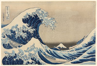 Bajo la ola frente a Kanagawa, también conocida como La gran ola, de la serie Treinta y seis vistas del monte Fuji de Katsushika Hokusai