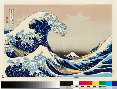 Bajo la ola de Kanagawa, siglo XX (xilografía) de Katsushika Hokusai