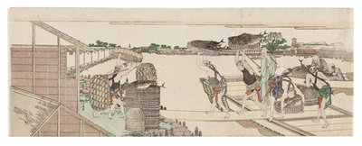 Descarga de bonito para su comercialización de Katsushika Hokusai