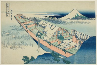 Ushibori en la Provincia de Hitachi, de la serie "Treinta y seis vistas del Monte Fuji" de Katsushika Hokusai