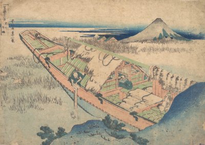 Ushibori en la provincia de Hitachi, de la serie Treinta y seis vistas de de Katsushika Hokusai