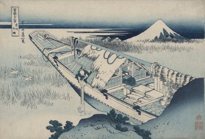 Ushibori en la provincia de Hitachi, de la serie Treinta y seis vistas del monte Fuji de Katsushika Hokusai