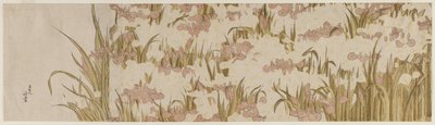 Iris blancos y púrpuras, principios de 1800 de Katsushika Hokusai