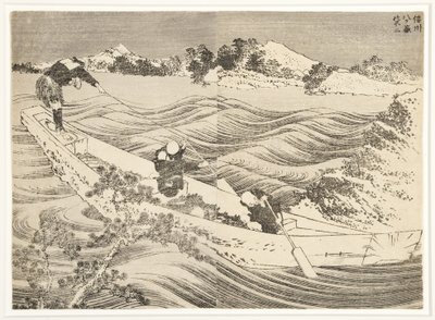 Yatsugatake en la provincia de Shinano, 1834-35 de Katsushika Hokusai