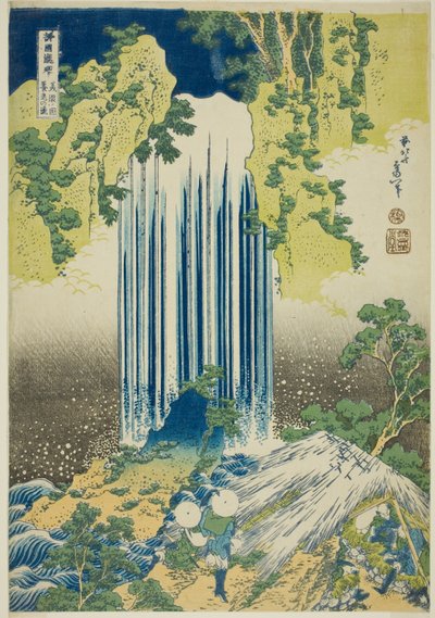 Cascadas de Yoro en la provincia de Mino, de la serie "Un recorrido por las cascadas en varias provincias" de Katsushika Hokusai