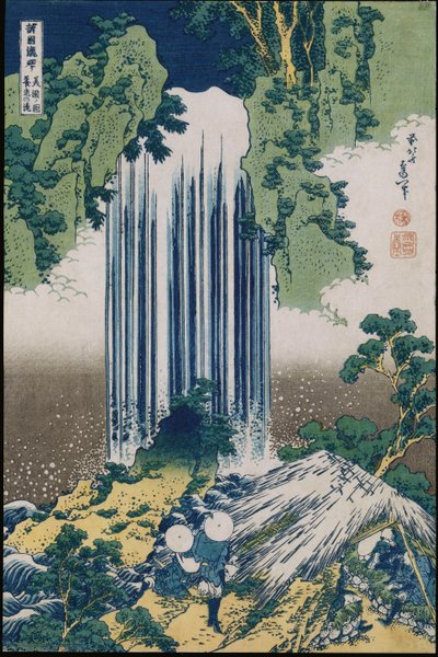 Cascada de Yoro, Provincia de Mino, de la serie Un viaje a las cascadas de todas las provincias de Katsushika Hokusai