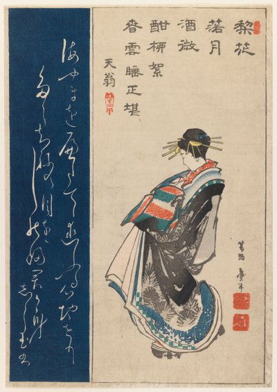 Retrato de una cortesana de Katsushika II Taito