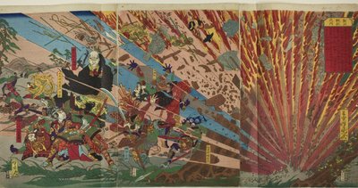 Batalla de Nanba (Nanba senki no uchi) de Kawanabe Kyosai