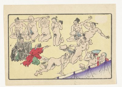 concurso de penes The Big Tail (título de la serie) de Kawanabe Kyosai