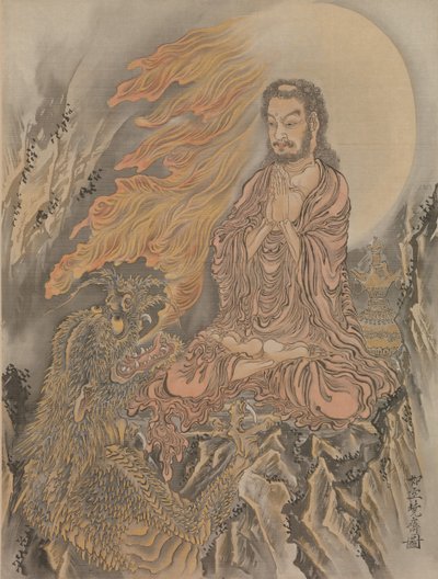 Shakyamuni conquistando a los demonios Shaka Goma-zu de Kawanabe Kyosai