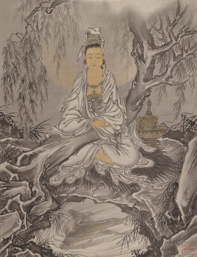Kannon de túnica blanca de Kawanabe Kyosai