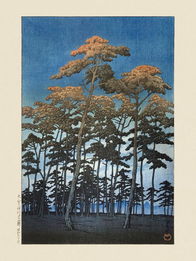 El parque Hikawa en Omiya (1930), de Kawase Hasui y Watanabe Shozaburo de Kawase Hasui
