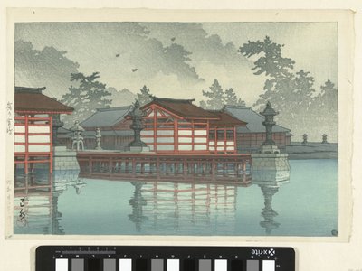 Miembro de Miyajima prueba st Itsukushima Miyajima (Blood te sound bje CT) de Kawase Hasui