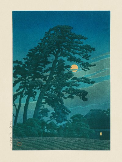 La luna en Magome de Kawase Hasui