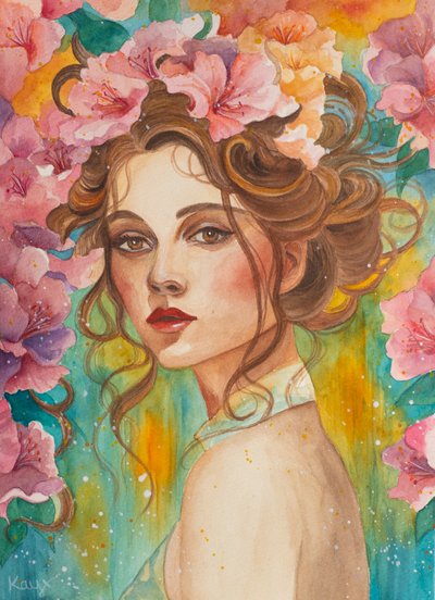 Retrato de una belleza en flor de Kay Shanley