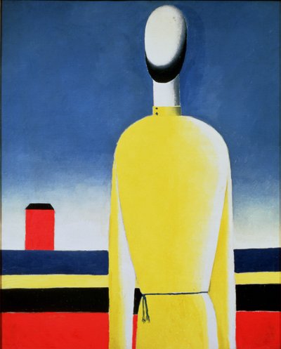 Medio cuerpo con camisa amarilla, 1928-32 de Kazimir Severinovich Malevich