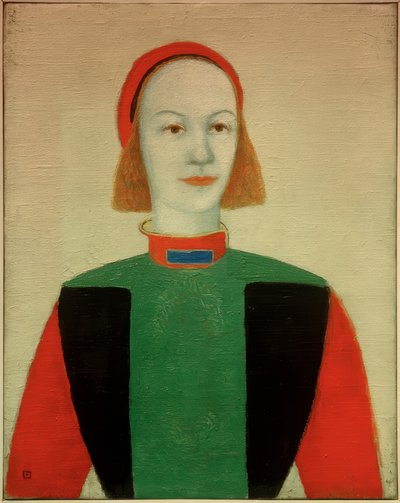 Cabeza de una chica moderna de Kazimir Severinovich Malevich