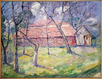 Paisaje cerca de Kiev, Ucrania de Kazimir Severinovich Malevich