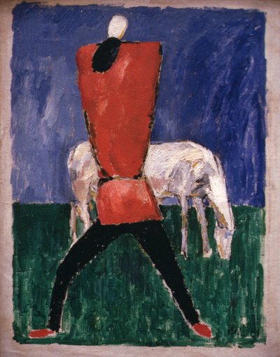 Hombre y Caballo de Kazimir Severinovich Malevich