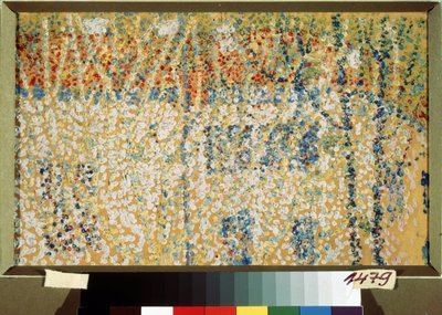Paisaje (Paisaje). Obra de Kasimir Severinovich Malevitch (Malevich, Malevic) (1878-1935), óleo sobre cartón de Kazimir Severinovich Malevich