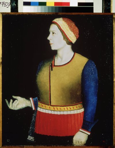 Retrato de la esposa del artista. Pintura de Kasimir Severinovich Malevich (Malevich, Malevic) (1878-1935), óleo sobre lienzo de Kazimir Severinovich Malevich